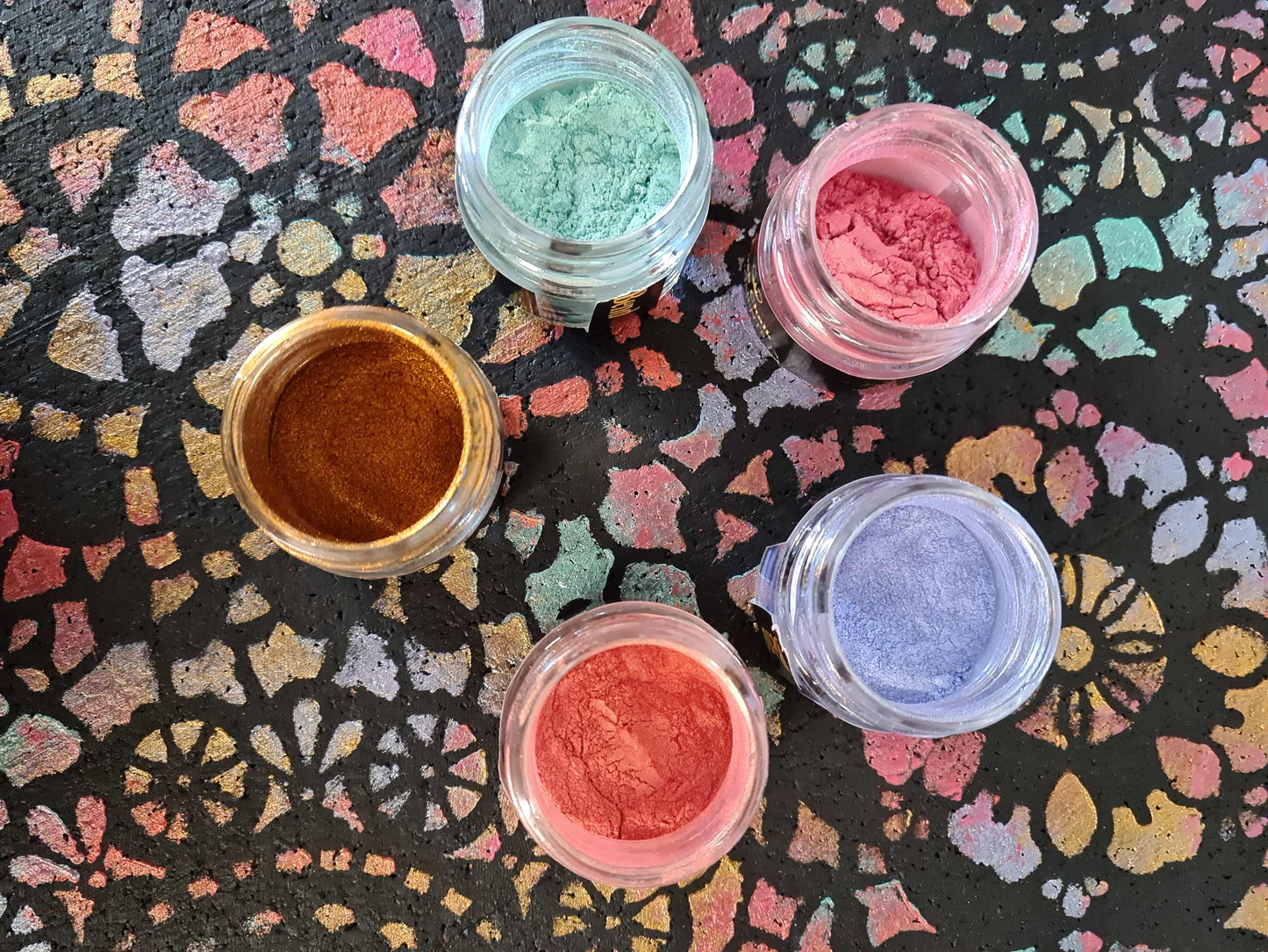 Posh Chalk Metallic Pigment Powders - Red Magenta