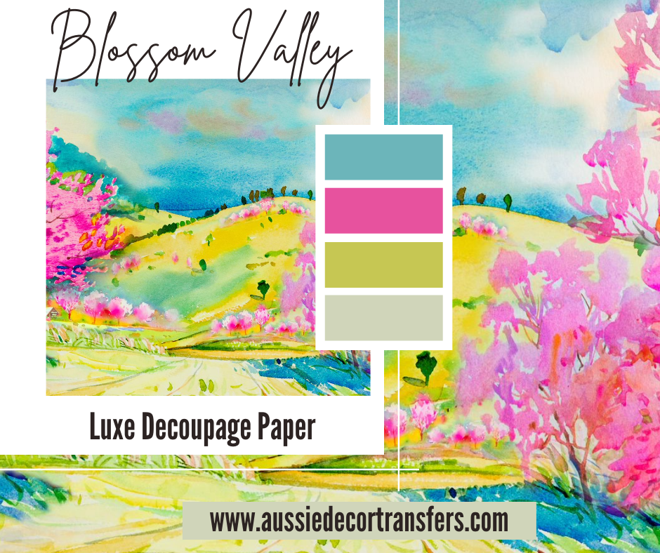 Blossom valley - Aussie luxe decoupage paper