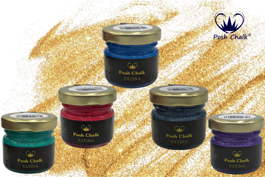 Posh Chalk Aqua Patina - Red Medium Cadmium