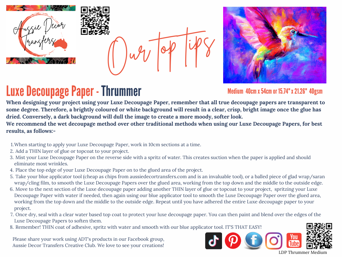 Thrummer - Aussie luxe decoupage paper