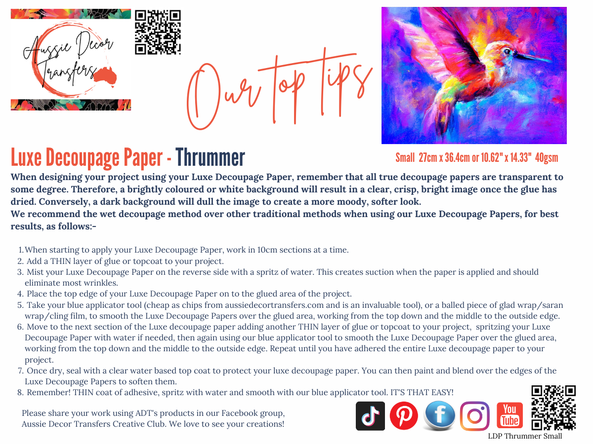 Thrummer - Aussie luxe decoupage paper