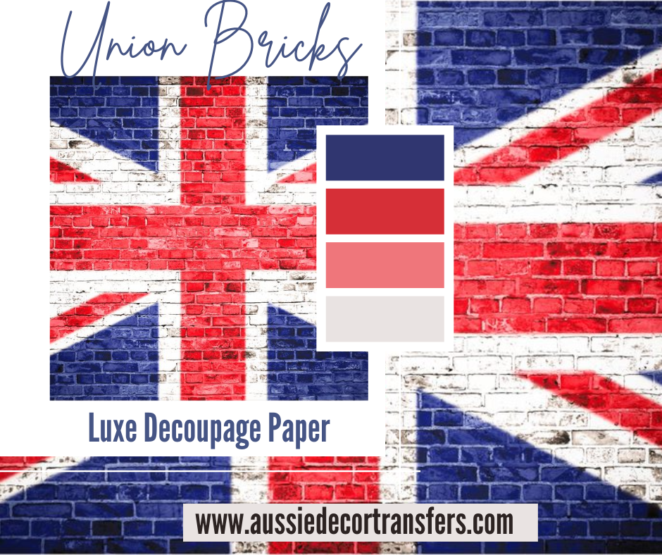 Union bricks - Aussie luxe decoupage paper