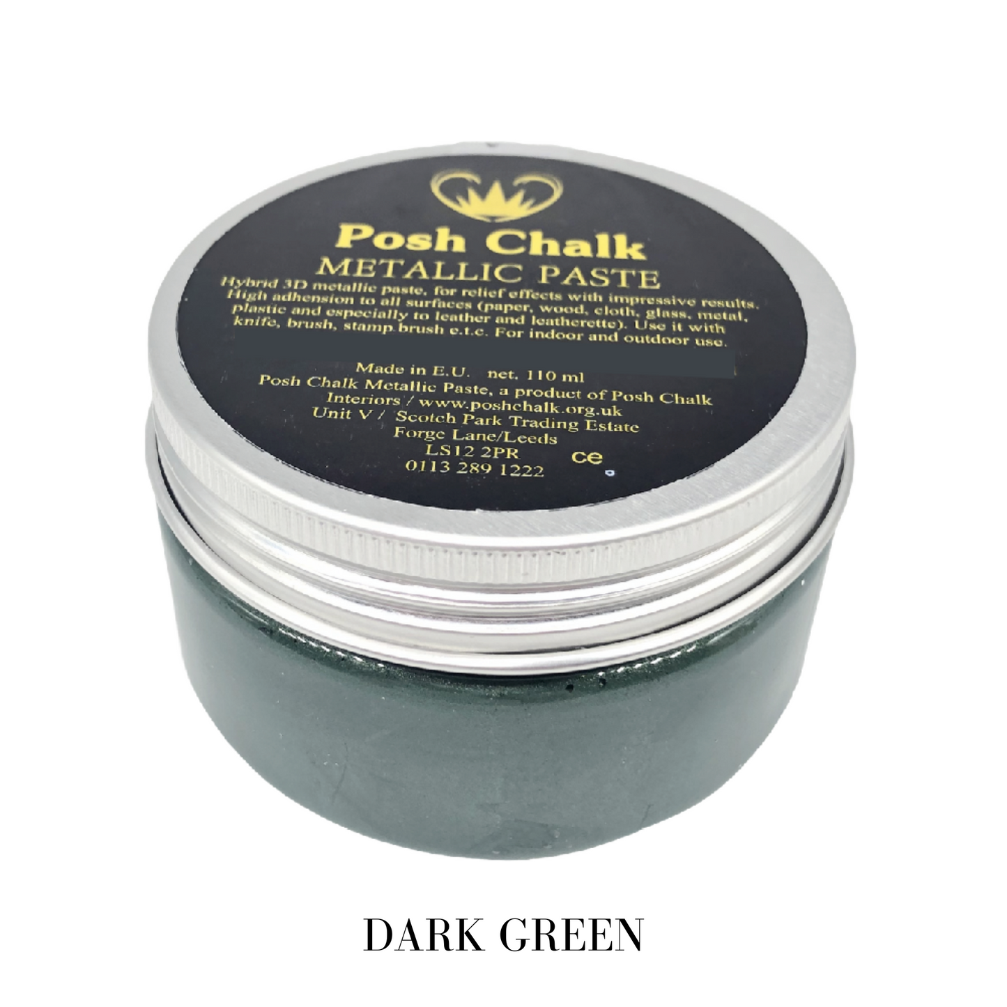 Posh Chalk Smooth Metallic Paste - Dark Green