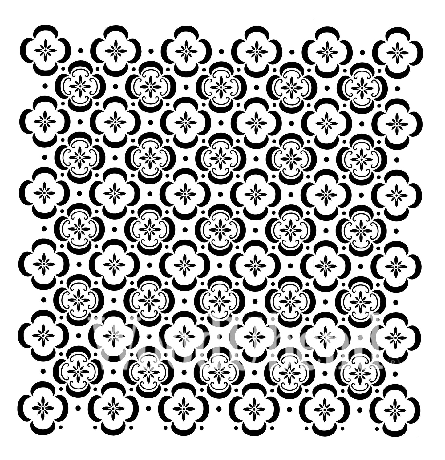 Posh Chalk Stencil - Floor Tile