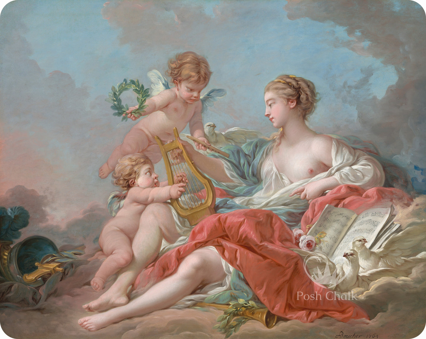 Posh Chalk Decoupage Paper - Muse Of Music