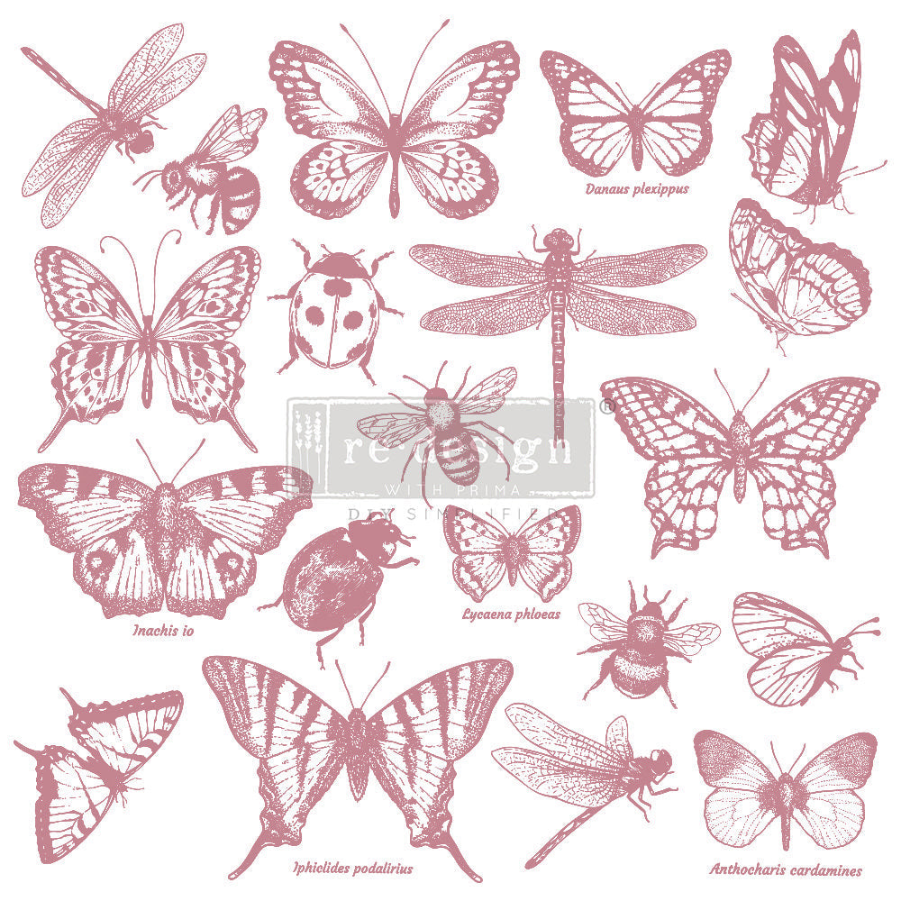 Redesign Decor Clear-Cling Stamps - Monarch Collection