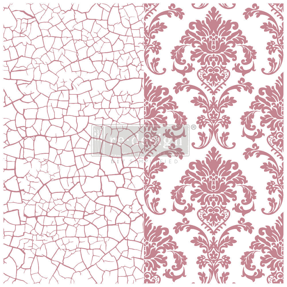 Redesign Decor Clear-Cling Stamps - Imperial Crackle