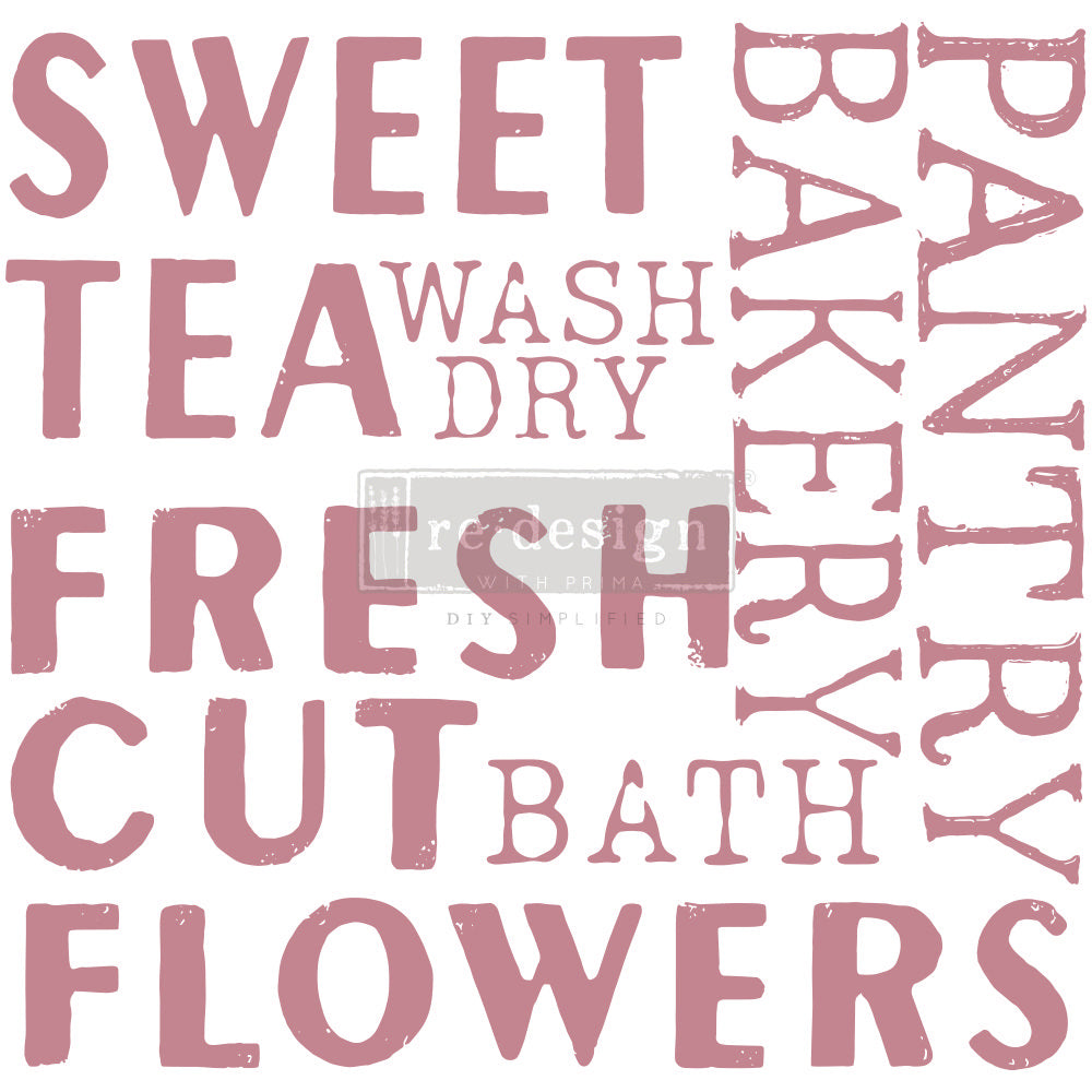 Redesign Decor Clear-Cling Stamps - Sweet Tea