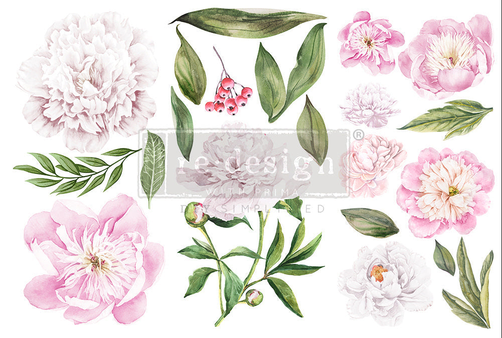 Redesign Decor Transfers - Morning Peonies