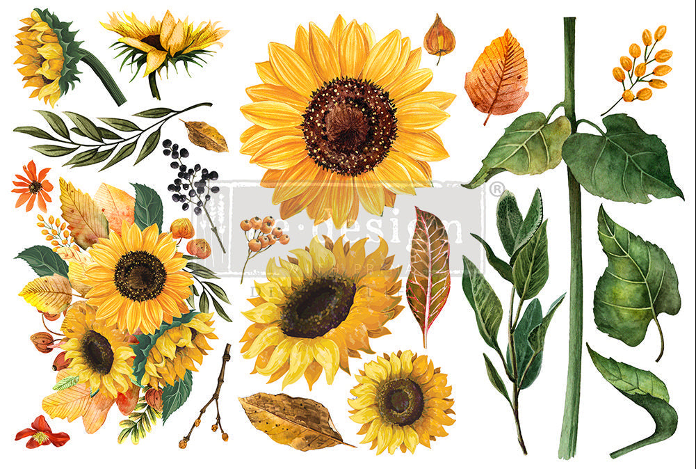 Redesign Decor Transfers - Sunflower Afternoon