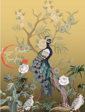 Peacock & Pheasants - Aussie Poster Print