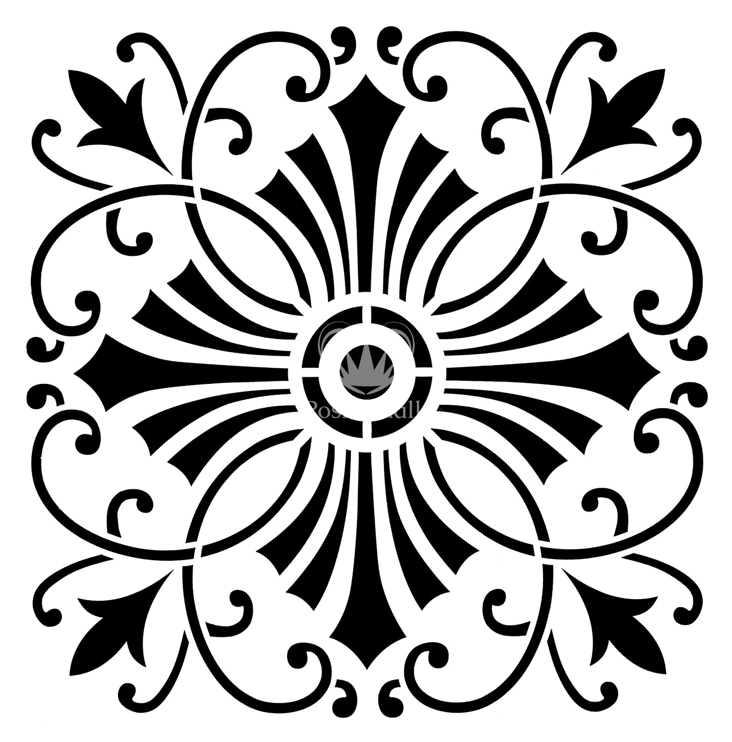 Posh Chalk Stencil - Posh Cross