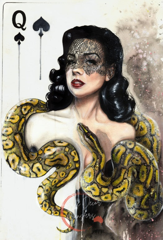Queen of spades - Aussie luxe decoupage paper