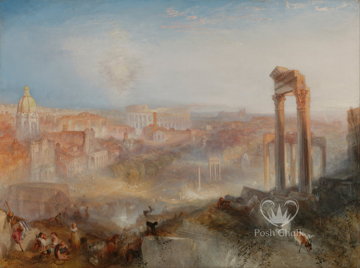 Posh Chalk Decoupage Paper - Vintage Rome