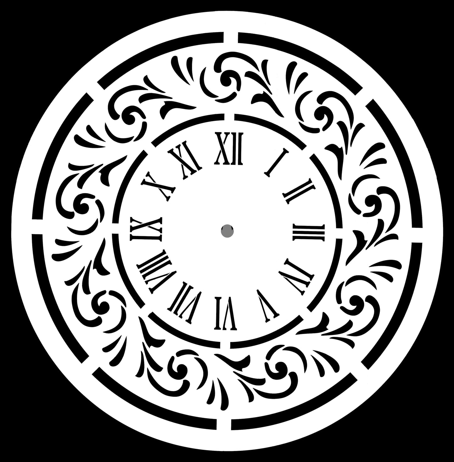 Posh Chalk Stencil - Wonderland Clock