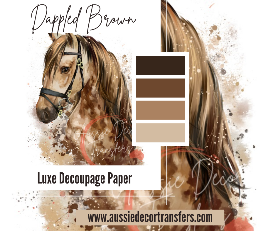 Dappled Brown - Aussie luxe decoupage paper