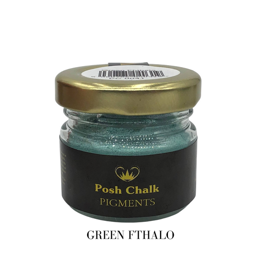 Posh Chalk Metallic Pigment Powders - Green Fthalo