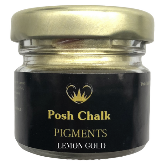Posh Chalk Metallic Pigment Powders - Lemon Gold
