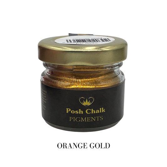 Posh Chalk Metallic Pigment Powders - Orange Gold