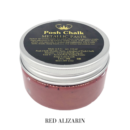 Posh Chalk Smooth Metallic Paste - Red Alizarin