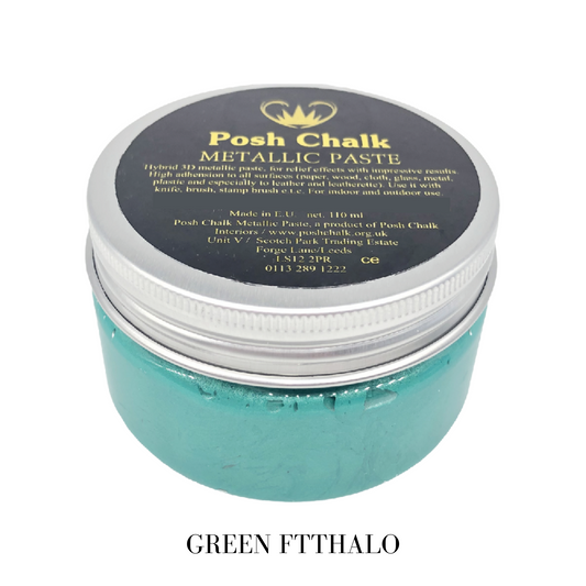 Posh Chalk Smooth Metallic Paste - Green Fhthalo