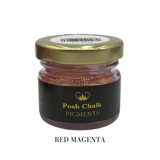 Posh Chalk Metallic Pigment Powders - Red Magenta