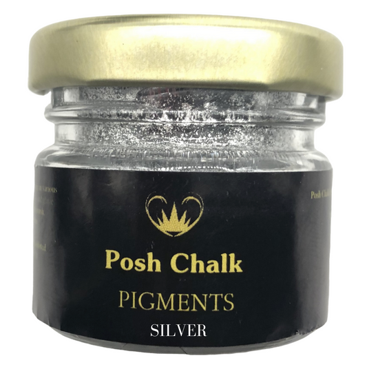 Posh Chalk Metallic Pigment Powders - Silver