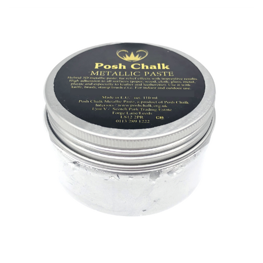 Posh Chalk Smooth Metallic Paste - White Titanium