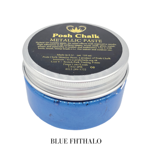 Posh Chalk Smooth Metallic Paste - Blue Fhthalo