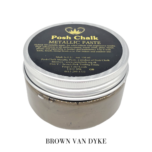 Posh Chalk Smooth Metallic Paste - Brown Van Dyke