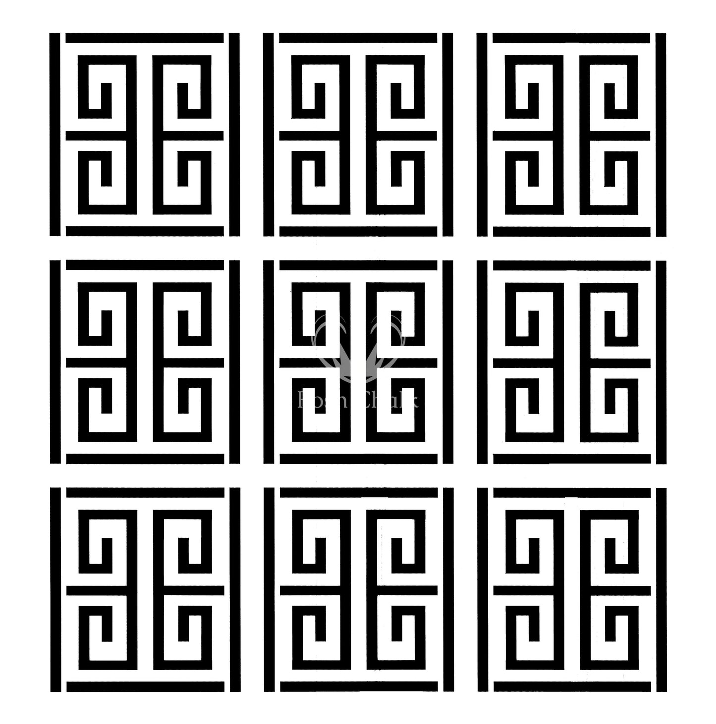 Posh Chalk Stencil - Greek Maze