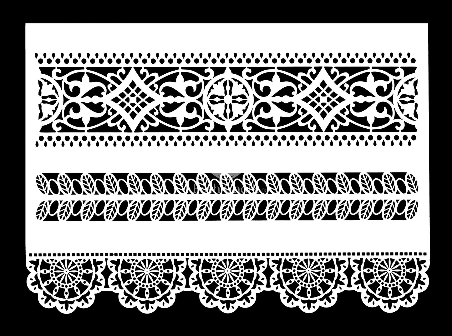 Posh Chalk Stencil - Lace Border