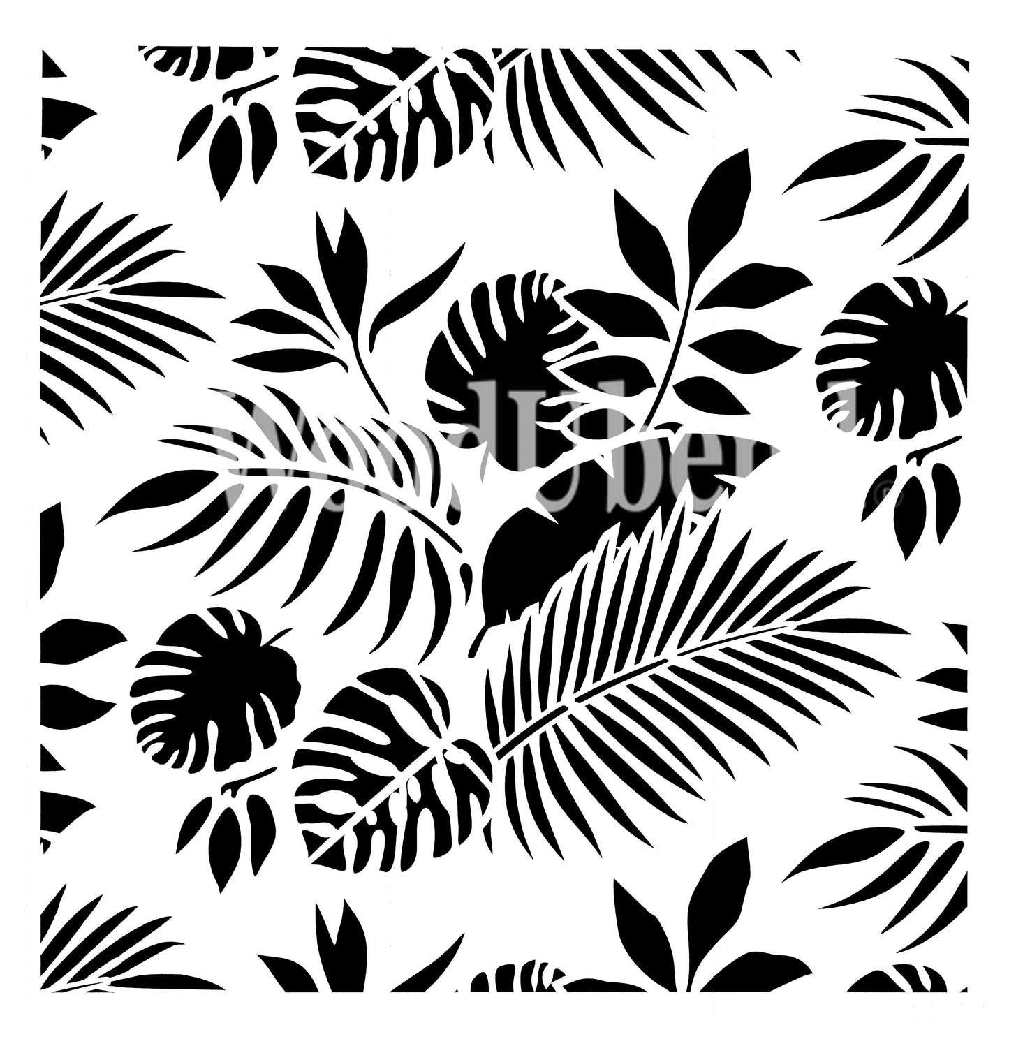 Posh Chalk Stencil - Tropical Leaves